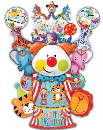 Clown and Circus Foil/Mylar Balloons